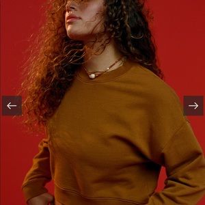 MATE the Label fleece cropped sweatshirt